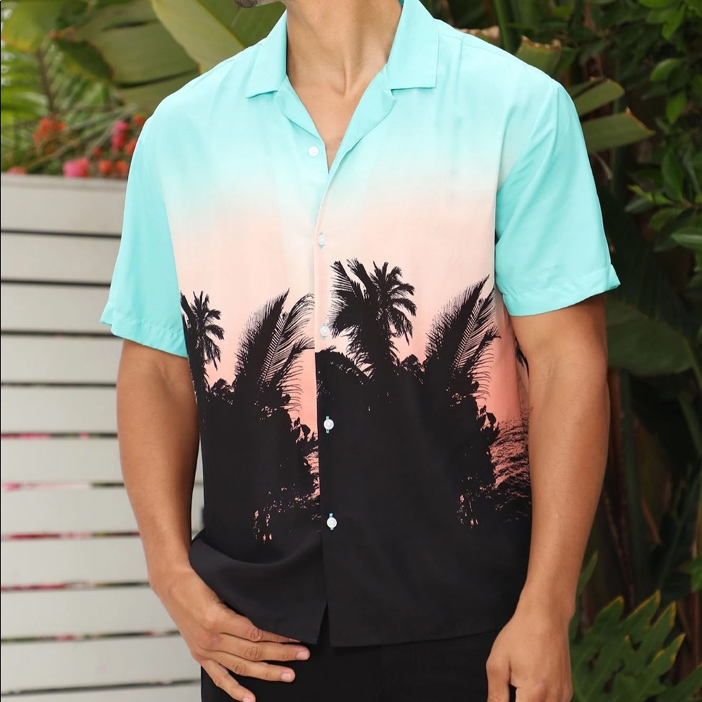 Palm Tree Short Sleeve Shirt